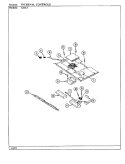 INTERNAL CONTROLS Diagram and Parts List for 34MN-3TKVW-EV  Magic Chef Range