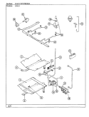 GAS CONTROLS Diagram and Parts List for 34MN-3TKVW-EV  Magic Chef Range