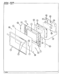 DOOR Diagram and Parts List for 34MN-3TKVW-EV  Magic Chef Range