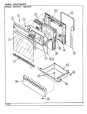 DOOR / DRAWER Diagram and Parts List for 3624XPA  Magic Chef Range
