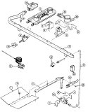 GAS CONTROLS Diagram and Parts List for G4231WRA-4  Maytag Range