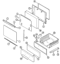 DOOR / DRAWER (3121ST) Diagram and Parts List for 3121STW  Magic Chef Range