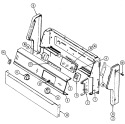 CONTROL PANEL Diagram and Parts List for 3422PRA  Magic Chef Range