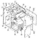 BODY Diagram and Parts List for 3442XRW  Magic Chef Range