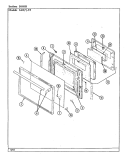 DOOR Diagram and Parts List for 34MA-5TKVW  Magic Chef Range