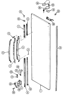 FRESH FOOD OUTER DOOR Diagram and Parts List for RSW2700DAM  International Refrigerator
