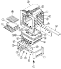 OVEN Diagram and Parts List for 3448SRA  Magic Chef Range