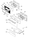 DOOR Diagram and Parts List for 38FN-36TX-ON  Magic Chef Range