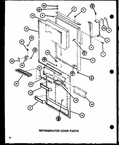 Refrigerator Door Parts (tc20h/p7711015w) (tc20h/p7711016w) Diagram and Parts List for TM18H-P7711005W  Amana Refrigerator