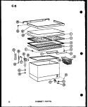 CABINET PARTS Diagram and Parts List for C9 P6021202W Crosley Freezer