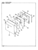 DOOR (LOWER) Diagram and Parts List for 97FN-4EVWW  Magic Chef Wall Oven