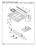 TOP ASSEMBLY / CONTROL PANEL Diagram and Parts List for 3121XRW-UX  Magic Chef Range