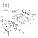 TOP ASSEMBLY Diagram and Parts List for 3101WTA  Magic Chef Range