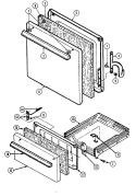 Part Location Diagram of 7701P029-60 Whirlpool HANDLE, DOOR (CHR)