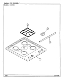 TOP ASSEMBLY Diagram and Parts List for 8110PA  Magic Chef Cooktop