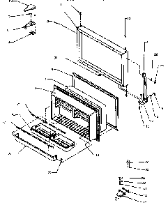 Freezer Door Diagram and Parts List for TX22R-P1157704W  Amana Refrigerator