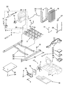 Unit Parts Diagram and Parts List for MSD2254VEW01  Maytag Refrigerator
