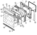DOOR (3468VRV) Diagram and Parts List for 3468VRV  Magic Chef Range