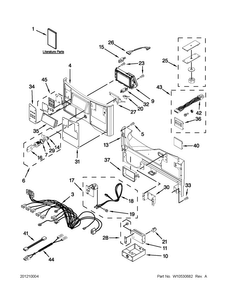 Control Panel Parts Diagram and Parts List for MLE20PDBZW1  Maytag Washer Dryer Combo