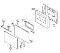 DOOR (9212XP, 9112XP) Diagram and Parts List for 9212XPB  Magic Chef Wall Oven