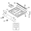 TOP ASSEMBLY Diagram and Parts List for 3126SRW  Magic Chef Range