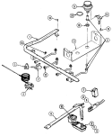 GAS CONTROLS Diagram and Parts List for 3126SRW  Magic Chef Range