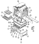 OVEN Diagram and Parts List for 3488VRA  Magic Chef Range