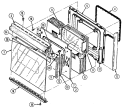 DOOR Diagram and Parts List for 3488VRV  Magic Chef Range
