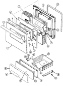DOOR / DRAWER (3121WP) Diagram and Parts List for 3121WPV  Magic Chef Range