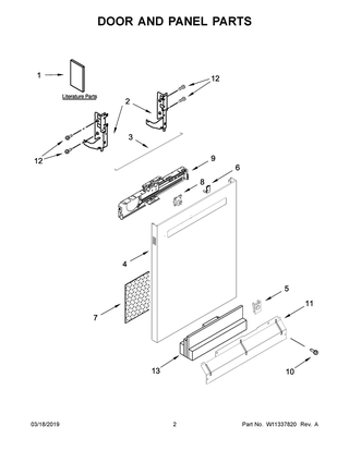 Part Location Diagram of W11172665 Whirlpool Use & Care Guide