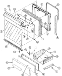 DOOR / DRAWER (G3216SRx - M) Diagram and Parts List for G3216SRW-M  Maytag Range