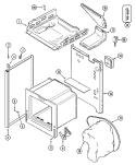 BODY Diagram and Parts List for G3127WRV  Maytag Range