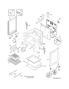 Body Diagram and Parts List for CRE3580QSA  Crosley Range