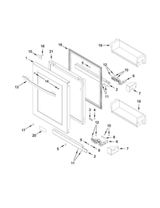 Door Parts Diagram and Parts List for JUG24FLERS00  Jenn-Air Refrigerator