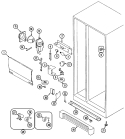 FRESH FOOD COMPARTMENT Diagram and Parts List for GS20A8D3V  Maytag Refrigerator