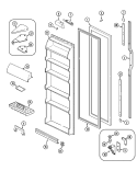 FRESH FOOD DOOR Diagram and Parts List for GS20A8D3V  Maytag Refrigerator