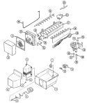 ICE MAKER & BIN Diagram and Parts List for GS20Y8DV  Maytag Refrigerator