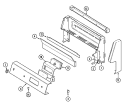 Part Location Diagram of 3801F249-45 Whirlpool BRACKET, CLOCK SUPPORT