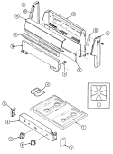 CONTROL PANEL Diagram and Parts List for 3227XRALT4  Magic Chef Range