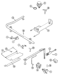 GAS CONTROLS Diagram and Parts List for 3458XVS  Magic Chef Range
