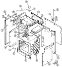 BODY Diagram and Parts List for 7458XTA  Magic Chef Range