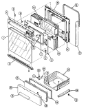 DOOR / DRAWER Diagram and Parts List for 3141XTA  Magic Chef Range