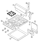 TOP ASSEMBLY Diagram and Parts List for G1110PRW  Maytag Range