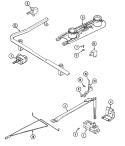 GAS CONTROLS (G3110PRx - M) Diagram and Parts List for G3110PRA-M  Maytag Range