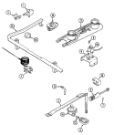 GAS CONTROLS (G3110PRx5K) Diagram and Parts List for G3110PRA-M  Maytag Range