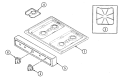 TOP ASSEMBLY Diagram and Parts List for 3221WPV  Magic Chef Range