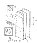 Part Location Diagram of 68978-4 Whirlpool COVER, LOWER HINGE (WHT)