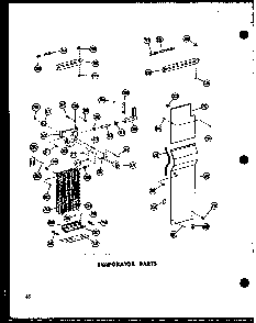 Evaporator Parts Diagram and Parts List for SD19W-C-P60340-36WC  Amana Refrigerator
