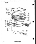 CABINET PARTS Diagram and Parts List for C9 P6021264W Crosley Freezer