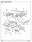 CHEST OF DRAWERS Diagram and Parts List for AT21EM9A DA78A Admiral Refrigerator